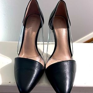 Women’s black with clear sides. BCB Generation heels. Like new.
